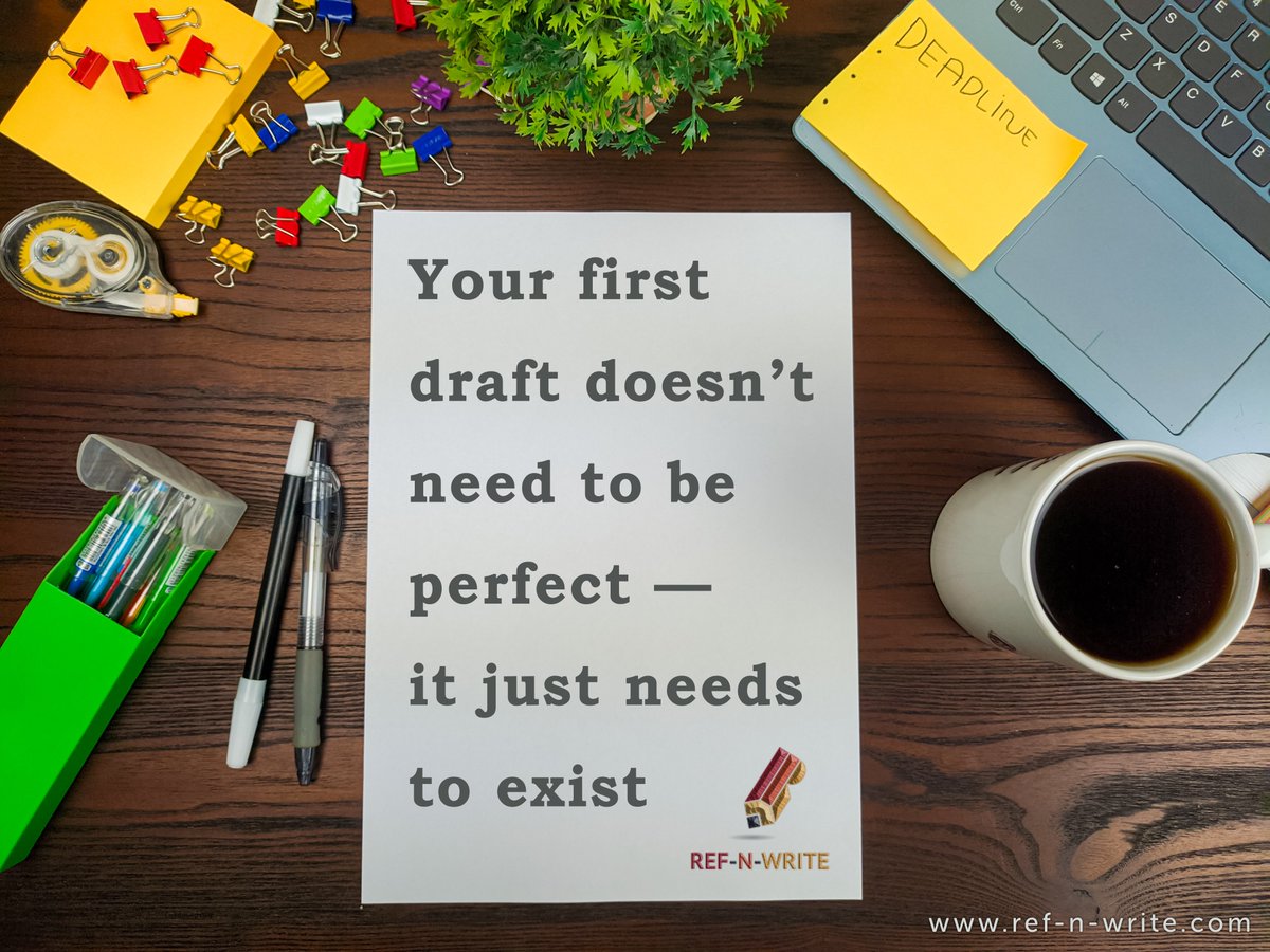 refnwrite's tweet image. Your first draft doesn’t have to be perfect — it just needs to exist.

💡 Fact: Most professional writers spend 70% of their time editing, not drafting.

Get your ideas out. Refine later.
Ref-n-Write can help polish your academic writing.

#AcademicWriting #ResearchTips…