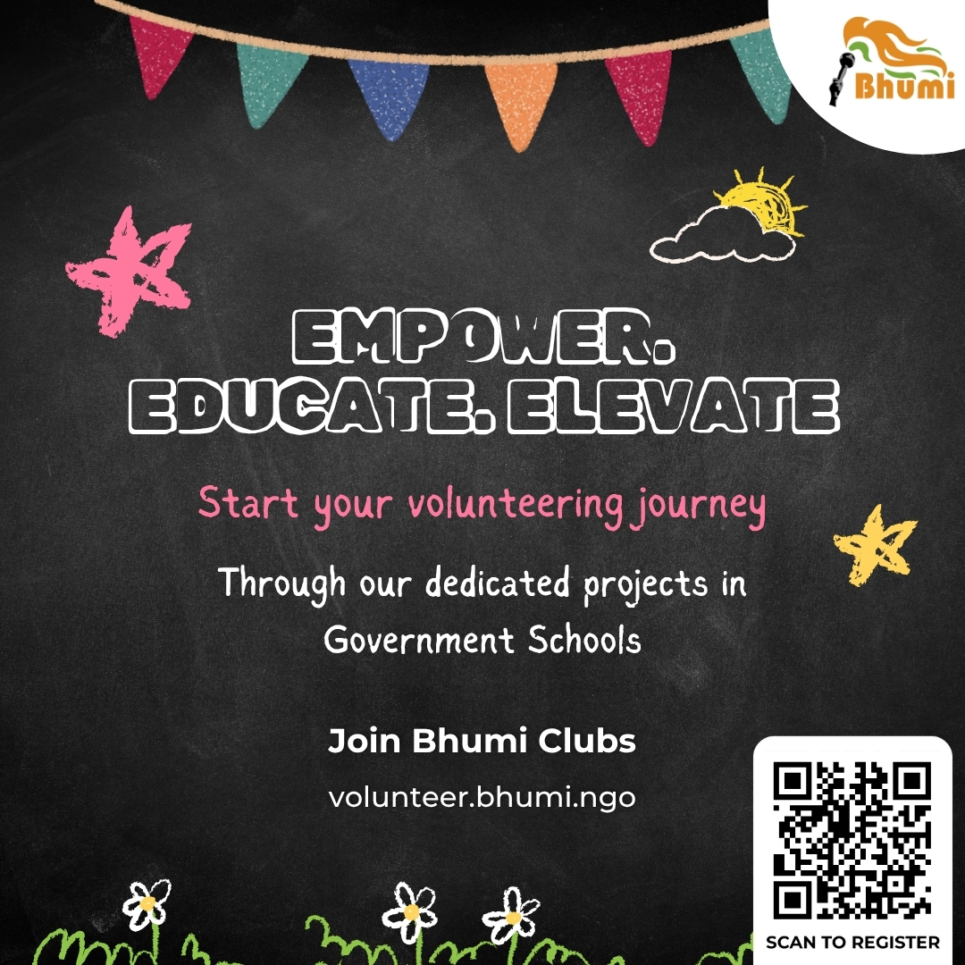 What if your weekends could change someone’s world?

Turn your time into transformation - volunteer with Bhumi Clubs and spark change in young lives! 

🖇️volunteer.bhumi.ngo

#Bhumi #VolunteerWithBhumi #EducationForAll #YouthForChange