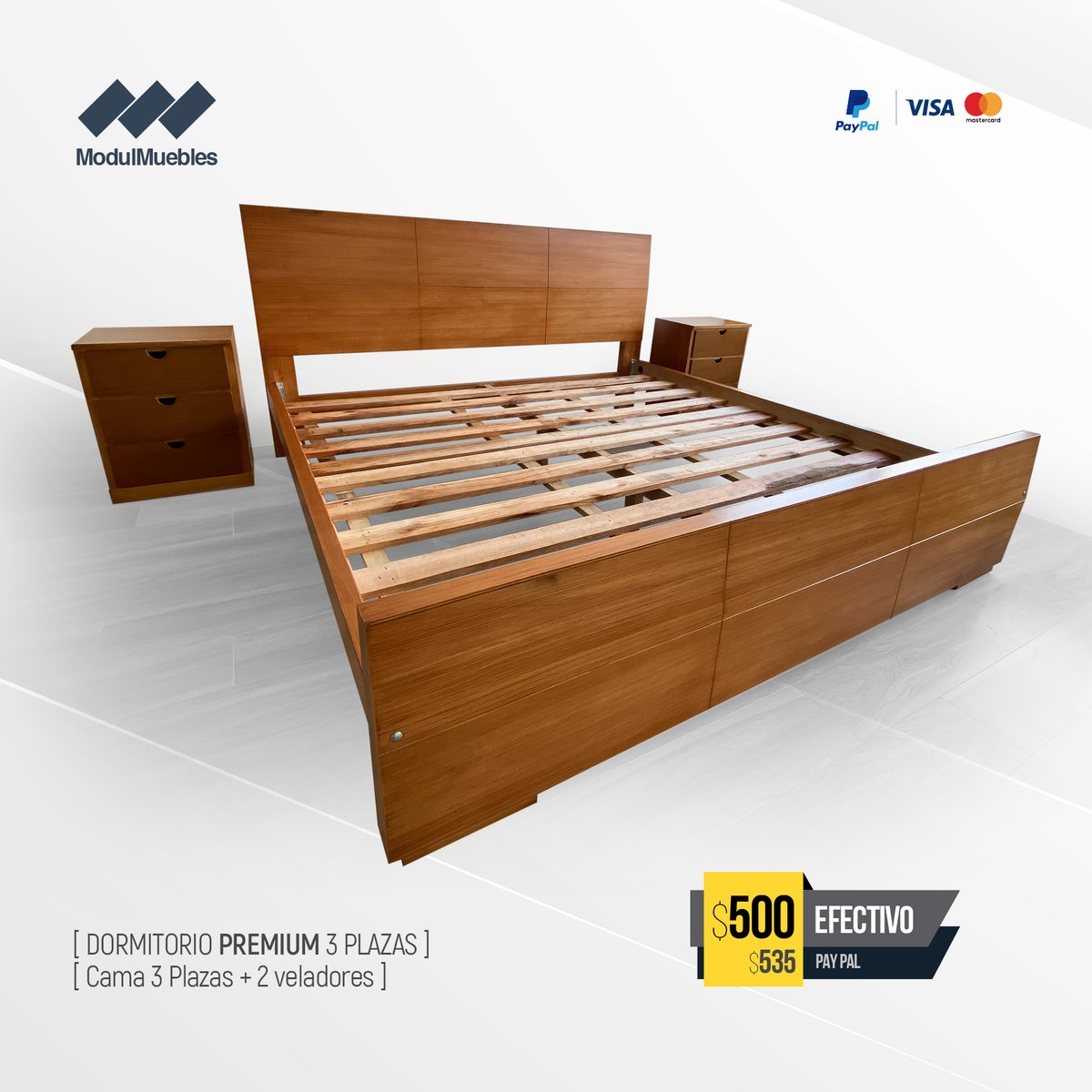 ModulMuebles's tweet image. 🎁 SUPER PROMO BLACK FRIDAY + NAVIDAD 🖤🎄
🪵 Muebles 100% de madera · Directo de fábrica
💥 15% OFF en la compra de un Comedor + Dormitorio
🌳 Copal Blanco · Copal Rosado · Canelo
🔩 Estructura sólida + acabado premium
🛠️ ¡5 AÑOS DE GARANTÍA REAL!
#ModulMuebles