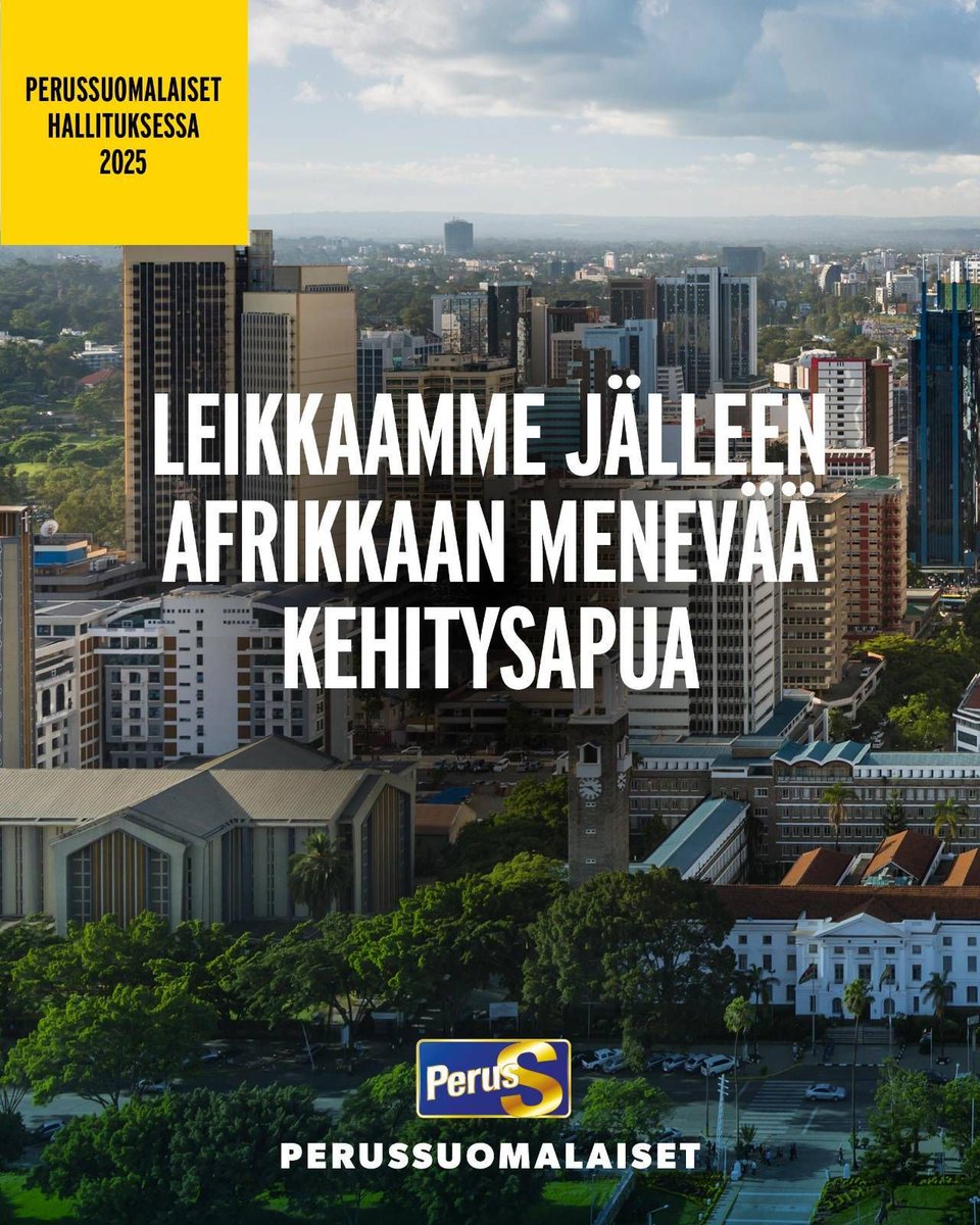 Leikkaamme reippaalla kädellä Afrikan kehitysrahaston rahoitusta.  Tällä hallituskaudella linja on johdomukaisesti ollut säästää kehitysavusta.