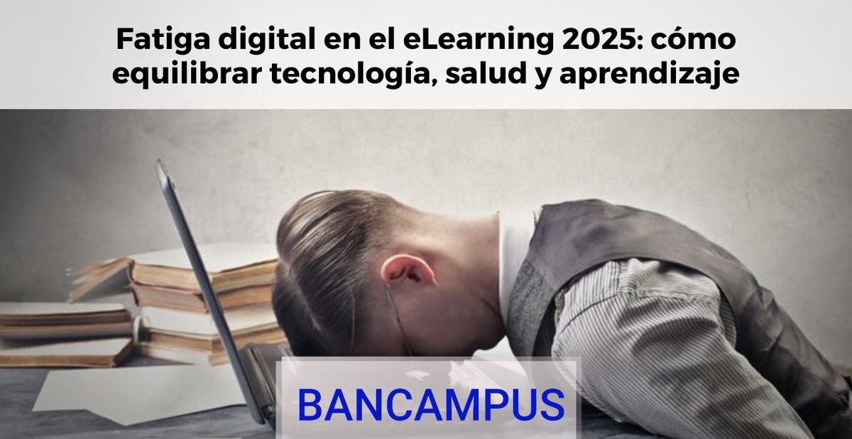 Fabian_HerediaZ's tweet image. La fatiga digital ya es un reto en el eLearning 2025.

El exceso de pantallas y la sobrecarga mental afectan la atención y la motivación.

Aprende a equilibrar tecnología y bienestar 👇
🔗 bancampus.com/fatiga-digital…

#FatigaDigital #eLearning #BienestarDigital @AEFOL