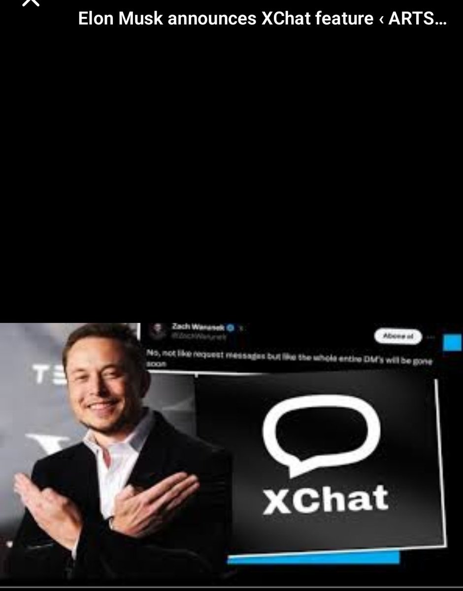 马斯克启动“美国版”微信加密通讯软件XCHAT即将上线！ Elon Musk（埃隆·马斯克）宣布了一个名为XChat  的加密通讯功能／应用选项，作为其旗下社交平台