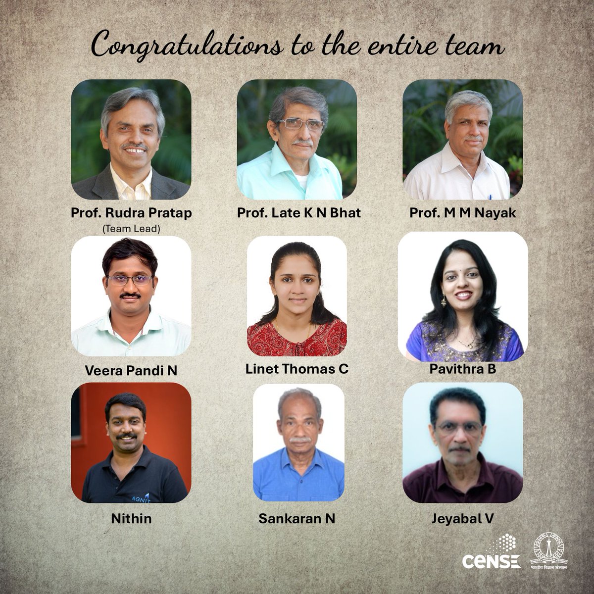 CeNSEatIISc's tweet image. Congratulations to Prof. Rudra Pratap, Prof. (Late) KN Bhat, Prof. MM Nayak, and the PASF team for receiving the #ASI Sarvshreshtha Team Achievement Award 2023 🏆
&quot;For their pioneering work on aerospace-grade MEMS pressure transducers &quot;
 #MEMS #Innovation @iiscbangalore @isro