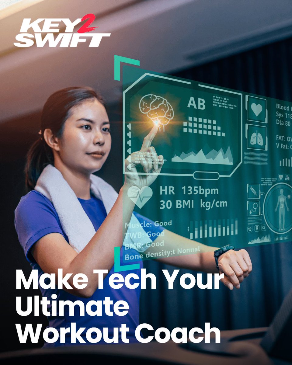 Key2Swift's tweet image. Tech can be your best workout buddy—not a distraction. Track workouts, plan meals, and connect with coaches anytime. Key 2 Swift gives you personalized training that adapts with you. Start today: key2swift.com #FitTech
