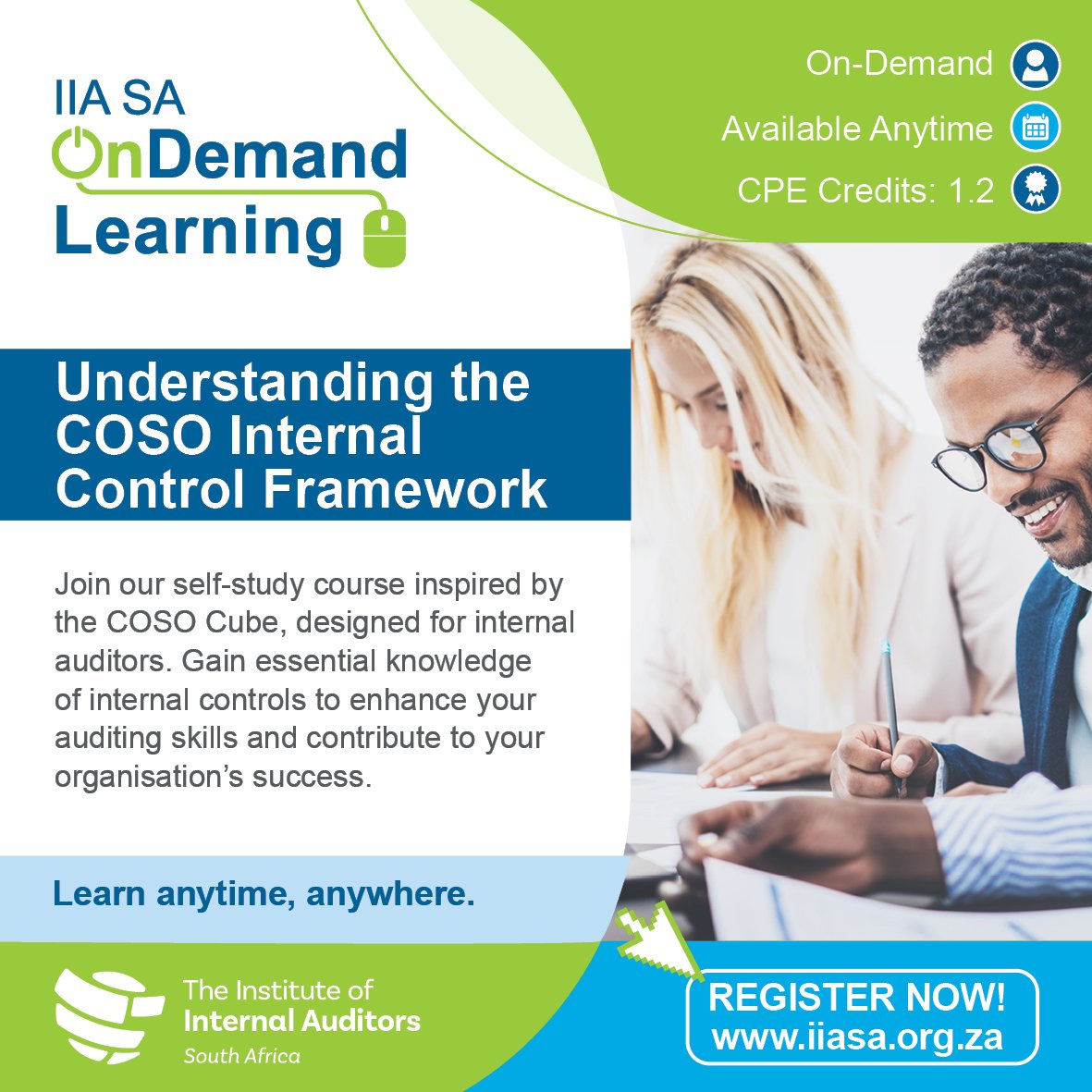 Master Internal Controls with IIA SA OnDemand Learning!

Looking to enhance your understanding of internal controls? Our course, Understanding the COSO Internal Control Framework, is perfect for internal auditors seeking to strengthen their knowledge and skills.

📚 Course