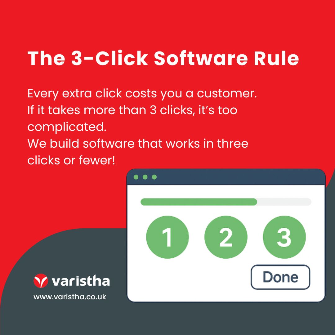 VaristhaSoft's tweet image. Every extra click costs you a customer.

At Varistha we follow one rule:
👉 If it takes more than 3 clicks, it’s too complicated.
Simple. Smart. Scalable software.

#UX #SoftwareDesign #SaaS