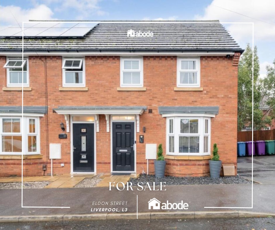 🏡 For Sale | Eldon St, L3

Modern 3-bed home just minutes from Liverpool city centre.

🛏 3 bedrooms | 🛁 bathroom + en-suite
🍽 Open-plan kitchen/diner
🌿 Private rear garden
🚗 Off-road parking

rightmove.co.uk/properties/169…

📩 DM Abode to arrange a viewing

#L3 #LiverpoolProperty