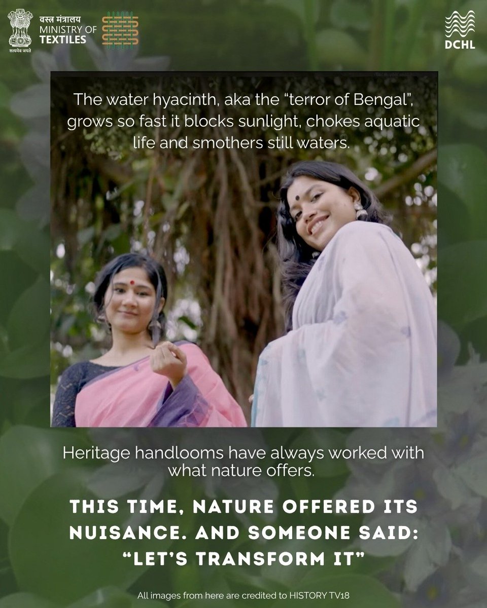 dchandlooms01's tweet image. Some weaves are not made from thread alone they’re spun from resilience, innovation, and purpose. We all salute the visionaries like Gaurav Anand redefining sustainability through the loom.#vocalforlocalindia #vocalforlocal #brands #handsbehindtheweave #waterhyacinth #changemaker