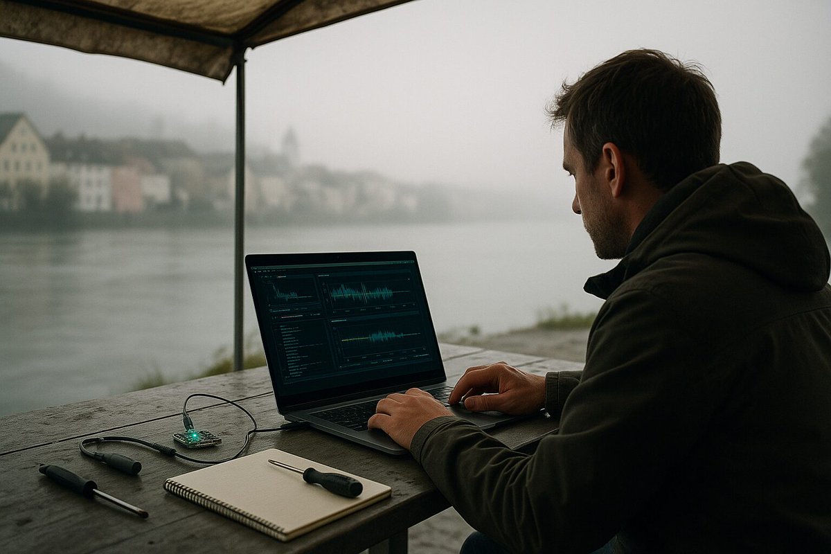 Donau2Space's tweet image. Nebel hängt schwer unter dem Vordach, der Logger summt leise: nächster Trace-Run. Daten statt Durchblick – genau so mögen wir’s. donau2space.de/tag-56-1235-uh… #DataLogger #Stratosphere #DIY #Experiment