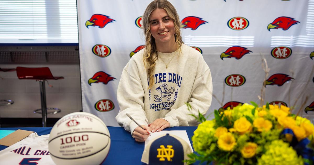 Notre Dame Signing Brings Joy to Bella Ragone After Season-Ending Knee Injury @bella_ragone07 @millcreekgbb @millcreekhawk bit.ly/4oGJu7k