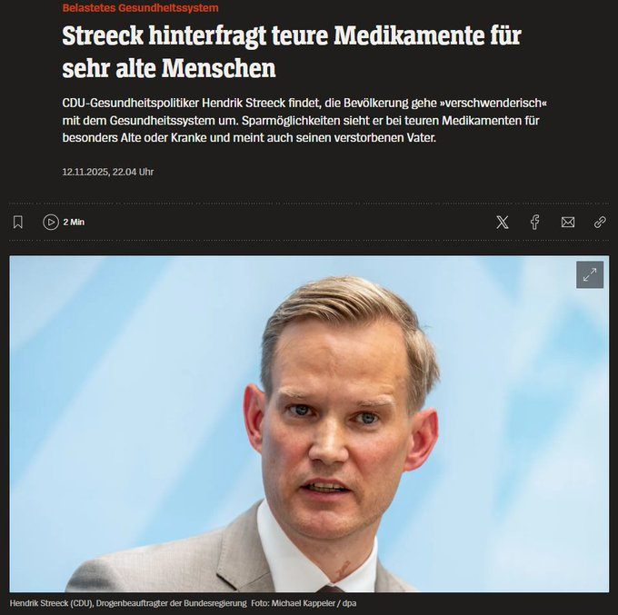 Was meint #Streeck damit 
Lohnt sich nicht mehr?

Ist er nicht Drogenbeauftragter?
#CDU ist zum KOTZEN 
Pflegestufe abschaffen?
Keine teuren Medikamente mehr für Ältere?
Eingliederungshilfe streichen?

BLOSS nicht an die Reichen
BLOSS keine Vermögenssteuer
