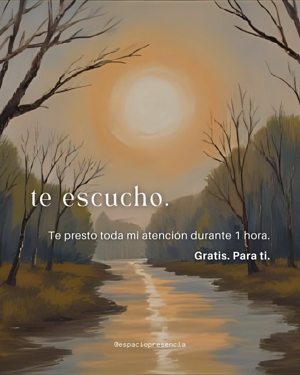 katharsiv's tweet photo. 𝐓𝐞 𝐞𝐬𝐜𝐮𝐜𝐡𝐨 𝐠𝐫𝐚𝐭𝐢𝐬 𝐝𝐮𝐫𝐚𝐧𝐭𝐞 𝟏 𝐡𝐨𝐫𝐚.

Comparto por aquí este proyecto con el deseo de que se comparta:
· Dónde apuntarse: https://t.co/9G4NiJV360
· Instagram: @espaciopresencia

Es efímero y l͟o͟ ͟c͟e͟r͟r͟a͟r͟é͟ ͟e͟n͟ ͟m͟a͟r͟z͟o͟ ͟d͟e͟ ͟2͟0͟2͟6͟.
Gracias. https://t.co/TCleC5oTSC