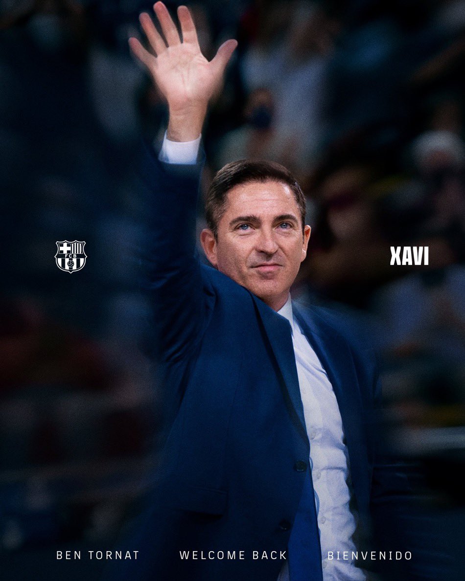 👔 Le retour de Xavi Pascual sur le banc du Barça est officiel !

Contrat jusqu’en 2028 !

Il sera sur le banc dès la semaine prochaine

Est-ce qu’il pourra de nouveau prendre le trophée 🏆 comme en 2010?

#EuroLeague