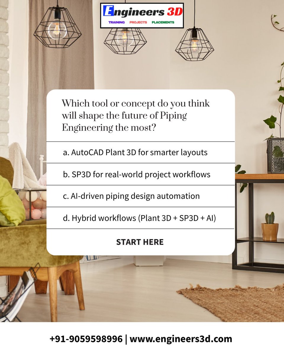 Engineers3d's tweet image. The future of Piping Engineering is here! From AutoCAD Plant 3D to SP3D real project flow and AI-powered design—what’s your pick for next-gen innovation? Cast your vote and let’s shape the future.💡🔧#PipingEngineering #AutoCADPlant3D #SP3D #AIDesign #Engineering3D #SmartDesign