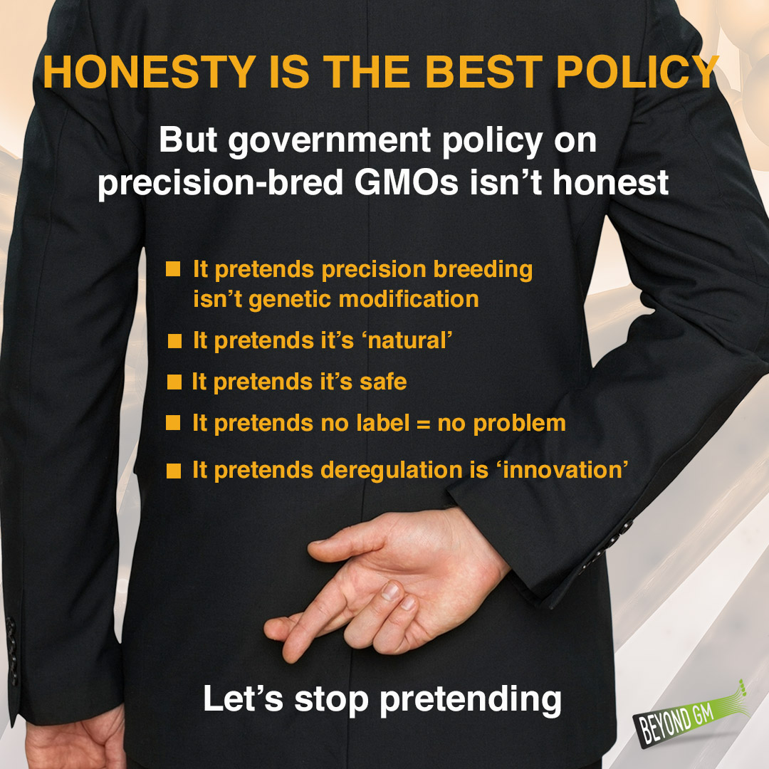 New Genetic Technology Regulations, in force from today, ignore the truth about what precision bred GMOs are. That's why we have initiated a judicial review. Every donation moves us closer to a food system built on honesty and transparency:  crowdjustice.com/case/stop-hidd…