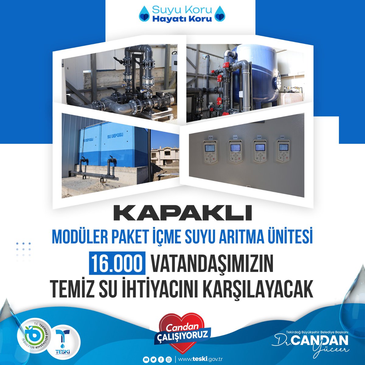 💧 Temiz ve Güvenli İçme Suyu İçin Çalışıyoruz

Son dönemde bölgemizde açılan bazı kuyularda yapılan analizler sonucunda, sularda demir ve mangan oranlarının yüksek olduğu tespit edilmiştir.

Bu durumun giderilmesi amacıyla, ilgili kuyular için içme suyu paket arıtma sistemleri