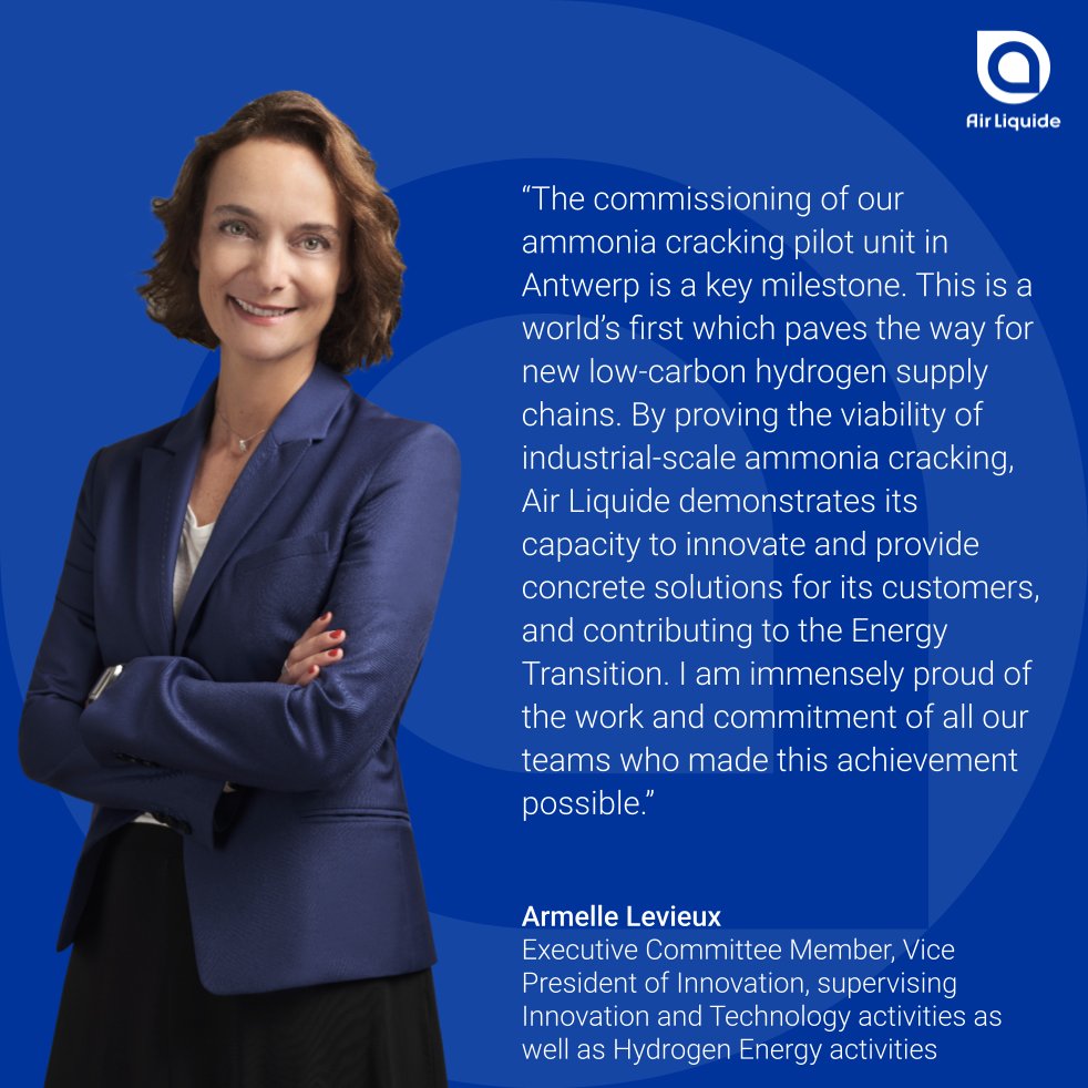 World first: Air Liquide’s innovative technology converts Ammonia into Hydrogen at industrial scale, paving the way for new low-carbon supply chains.

👉️be.airliquide.com/nl/news/wereld…