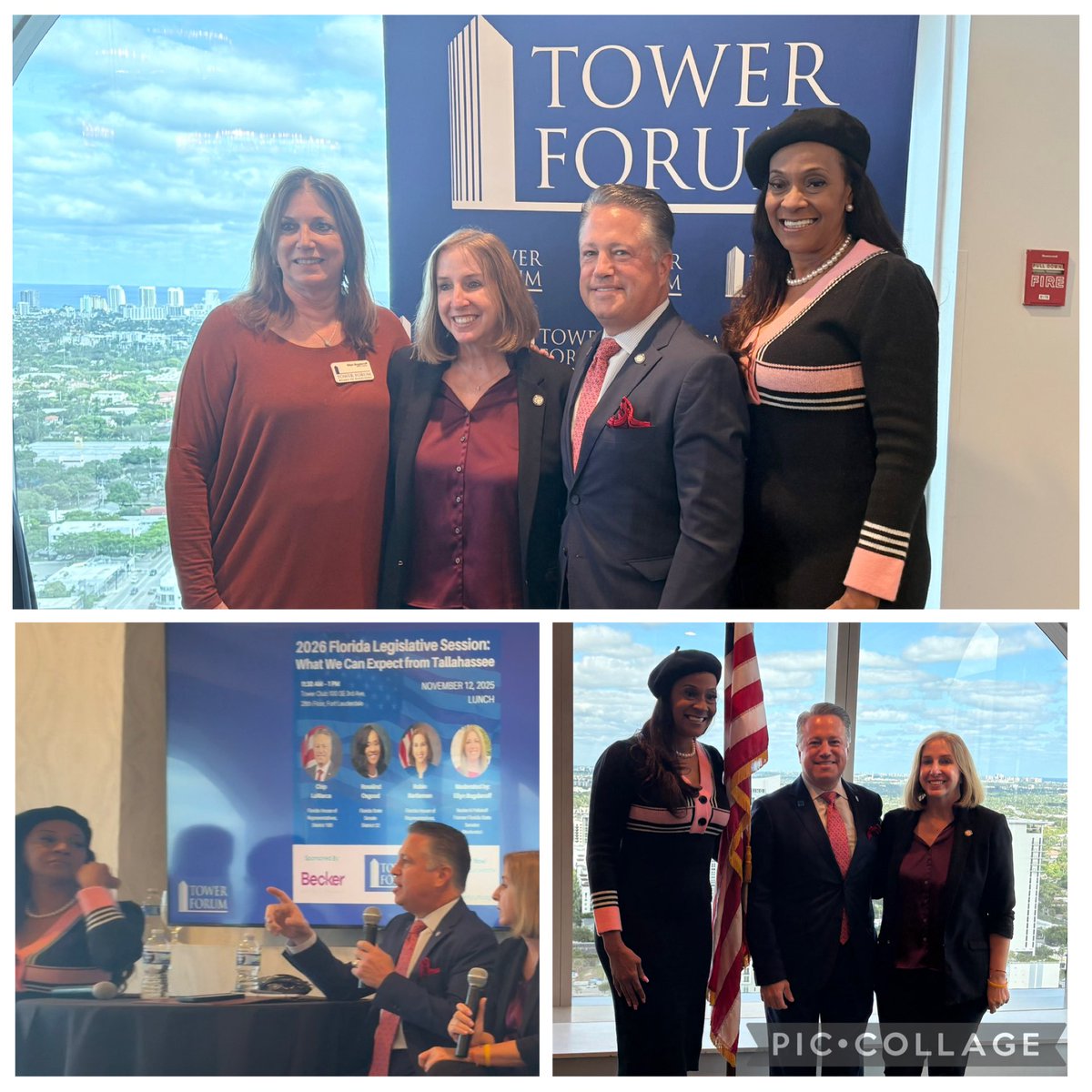ChipLaMarca's tweet image. The Tower Forum hosted an excellent preview of the 2026 Legislative Session in Tallahassee. I was honored to participate with @myflhouse colleague @Robin_Bartleman and @FLSenate member @SenatorOsgood and we talked about the issues facing our great state. #WorkingTogether