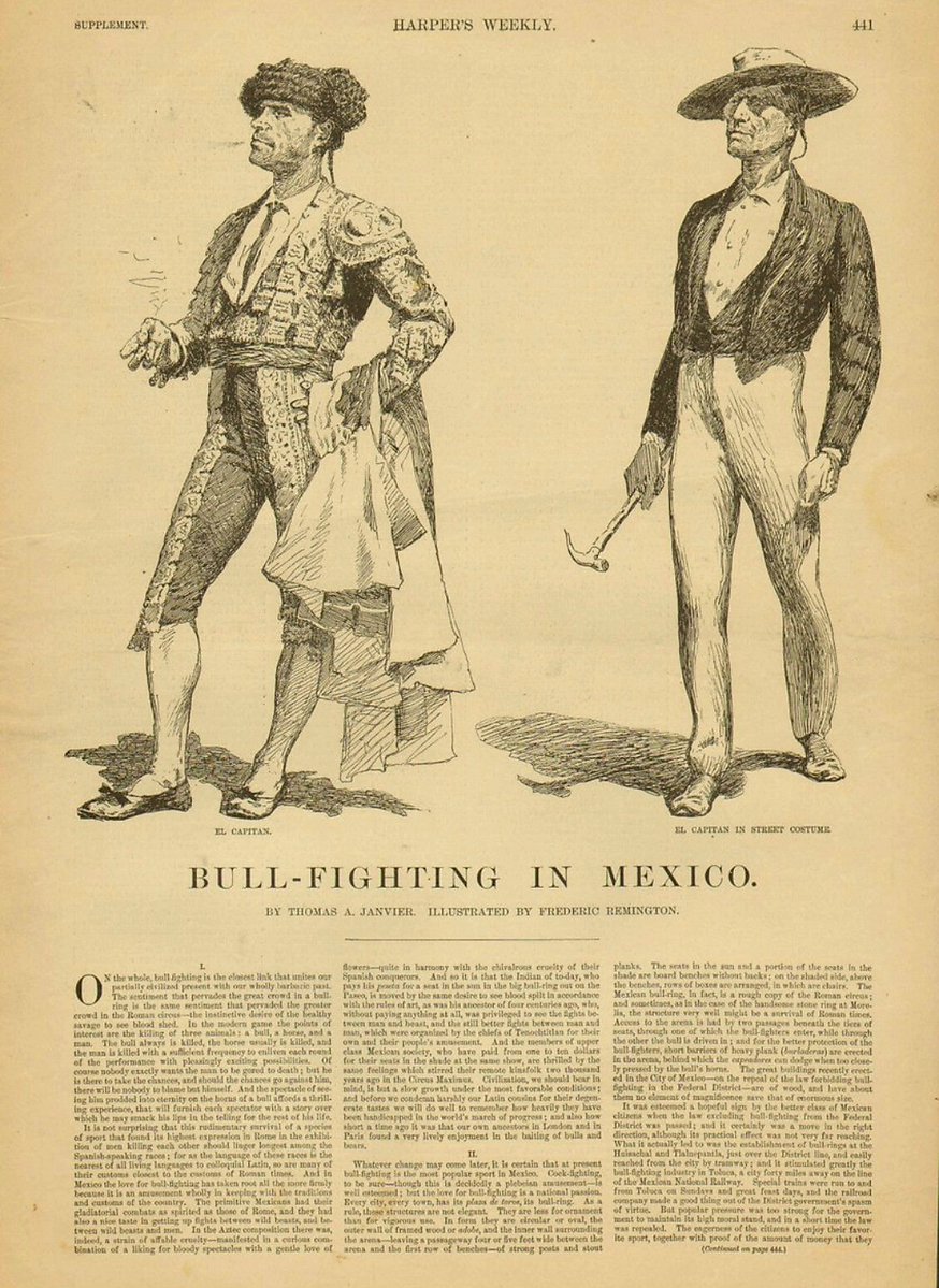 De Morante en la portada del NYT hoy al reportaje del Harper´s Magazine en 1889 pasando por El Cordobés y Belmonte: incluso para una cultura tan diferente como la norteamericana (infectada de animalismo), el hombre q se enfrenta a un toro aún mantiene el interés de lo primigenio.