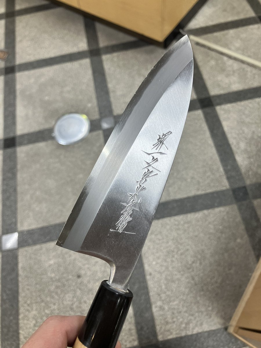 <新品>堺打刃物　左　出刃包丁　4寸　サウスポー　魚　カニ 新品>堺打刃物 左 出刃包丁 4.5寸 サウスポー 魚 カニ 新品>堺打刃物