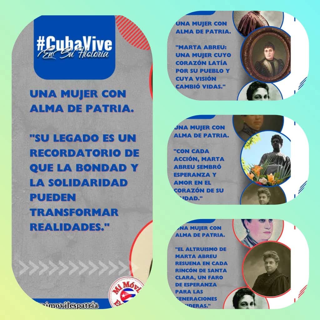 Una mujer con alma de Patria. Martha Abreu nos enseñó que el bienestar de la comunidad es el reflejo del compromiso individual.
#CubaViveEnSuHistoria #CubaMined #PorCamagüeyTodo