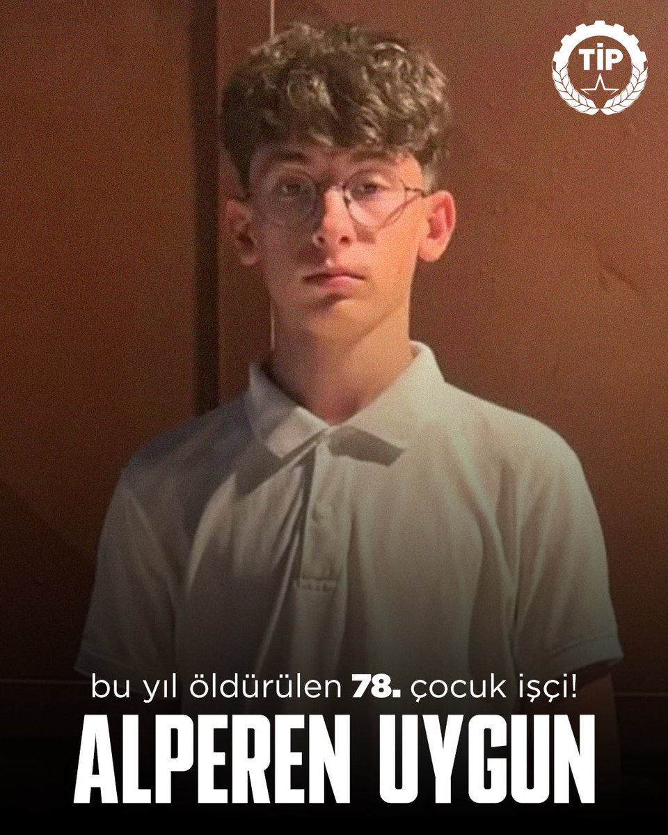 16 yaşındaki sıra arkadaşımız Alperen Uygun, Mersin'de çalıştığı inşatta asansör boşluğuna düşerek hayatını kaybetti. Alperen Türkiye'nin ilk MESEM projeli okulu olan Rüştü Kazım Yücelen Mesleki Eğitim Merkezi'nde okuyordu. 

Alperen bu yıl iş cinayetinde katledilen 78. çocuk