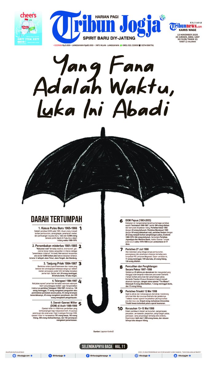 Lama mereka menunggu luka menganga yang belum juga sembuh meski ribuan purnama bersalin rupa. 
Kini, nanti, entah kapan saatnya penantian berujung bahagia. Atau malah terus beriring duka hingga maut menyapa.
Satu yang pasti, lupa sudah dihapus dari susunan aksara. Selamanya.🌹