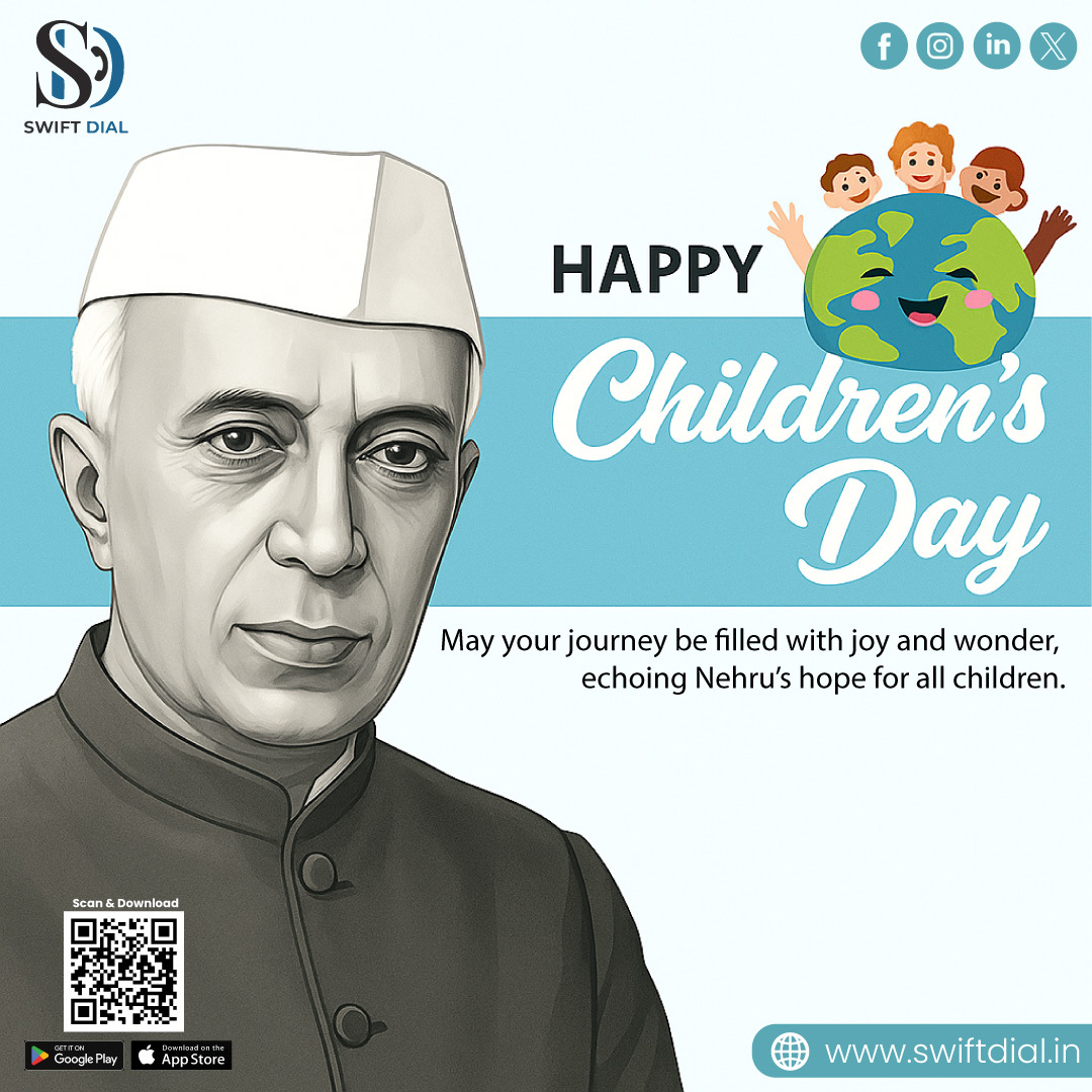 SwiftDial297's tweet image. 💙 Happy Children’s Day! 💙
Celebrating the joy, creativity &amp;amp; curiosity that define every child — echoing Pandit Nehru’s vision for the future. 
🌐 swiftdial.in

#SwiftDial #HappyChildrensDay #ChildrensDay2025 #ChachaNehru #FutureLeaders #JoyOfChildhood #Innovation