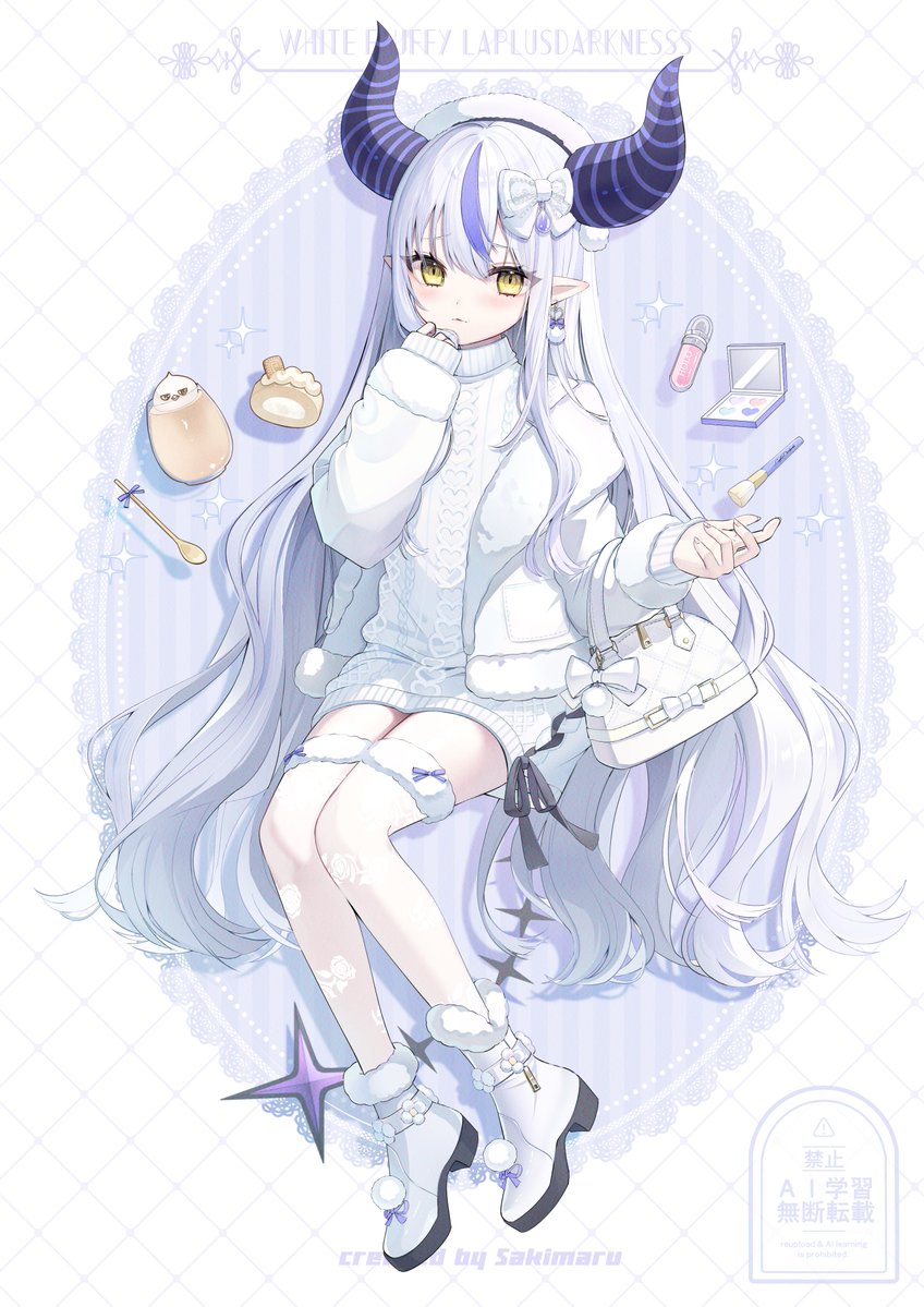 sakimr1020's tweet image. 白いふわふわ 

#laplus_artdesu