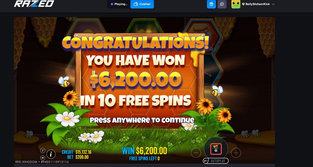 DONT ASK MY WHY IM SPINNING $200 BETS.

Drop your <a href="/Razedcom/">Razed</a> usernames tipping a few!
(Double if on code Bally)
razed.com/signup/?raf=Ba…

Retweet+Tag for a FREE $25 JUICER ALSO! 🤌