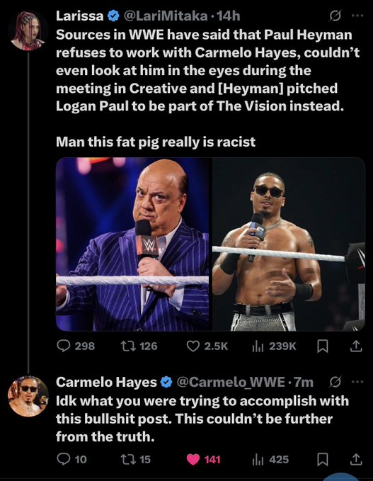 ack1777's tweet photo. @DMercGaming @Carmelo_WWE @Juscarbon @LariMitaka She was race baiting with fake stories https://t.co/Ig9Qm5gAz1