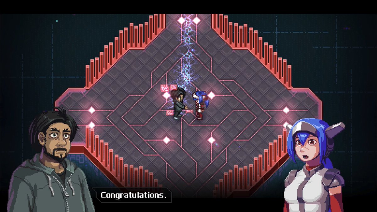 XMemor's tweet image. his eyes are still twitching and he just doesn&apos;t look too good

#CrossCode | #MemorXCrossCode