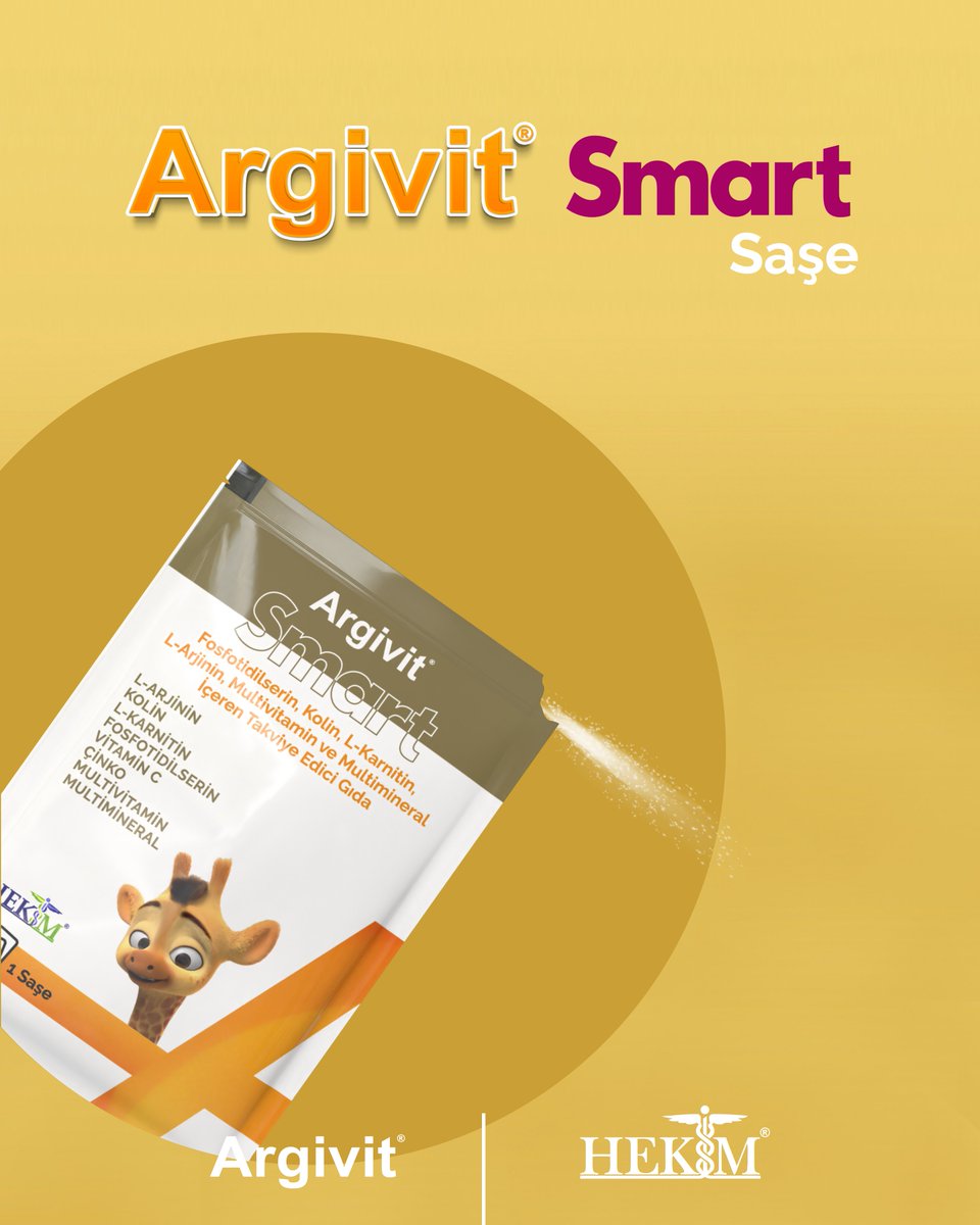 argivit's tweet image. Yeni Argivit Smart Saşe formu ile hep yanınızda! Artık pratik saşe formu sayesinde Argivit Smart, günün her anında yanınızda.
Argivit Smart; Fosfatidilserin, L-Karnitin, L-Arjinin, Demir ve Kolin İçeren Takviye Edici Gıda
#ArgivitSmart #SaşeFormu #Argivitleöğreniyorum #Smart