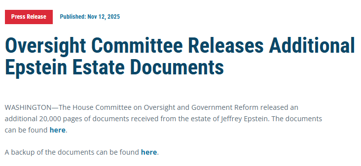 RobloxVoiceChat's tweet image. Trump is completely cooked lmao, 20,000 pages worth of new documents released by the Oversight Committee on Epstein that probably many people tried to keep hidden!

oversight.house.gov/release/oversi…