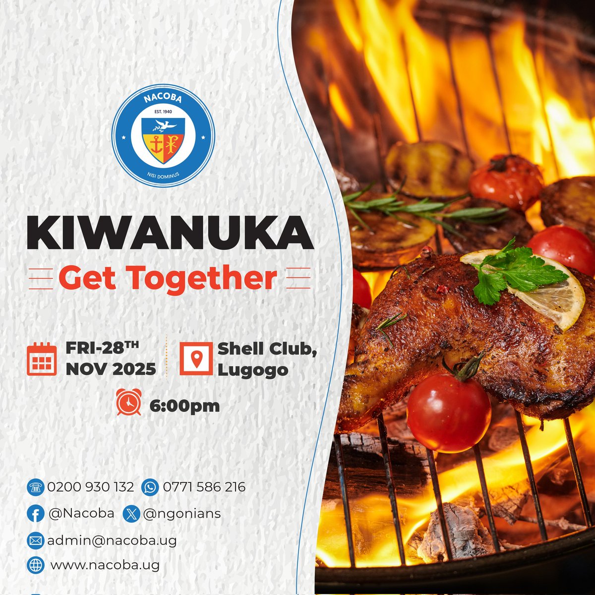 <a href="/ngonians/">NACOBA</a> Kiwanuka house will be hosting us this month, hoping to see you there. 🥳🎉
#nisidominus