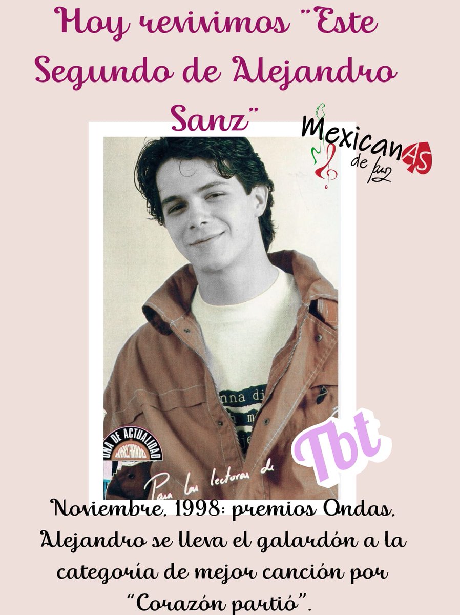 mexicanASdeSanz's tweet photo. "Este Segundo" de Alejandro Sanz nos hace revivir miles de historias! β₯οΈπ₯
@alejandrosanz
#MexicanASDeSanz
#DescolgandoEstrellas
#alejandrosanz
#TbtSanzero https://t.co/qP0Ggkui9I