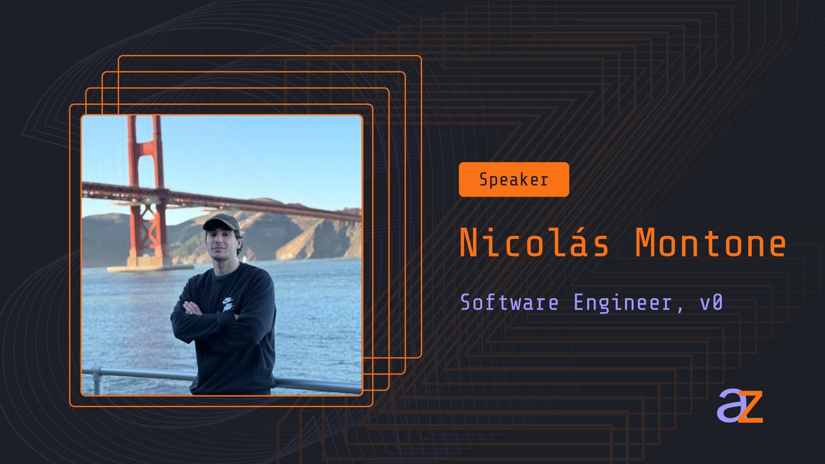 AgenticZero's tweet image. v0 is laying the ground for agentic AI to scale production apps.

We&apos;re excited to have Nicolás Montone, software engineer at @v0 to talk to us about the full stack vibe coding platform.

Welcome @montonenico!