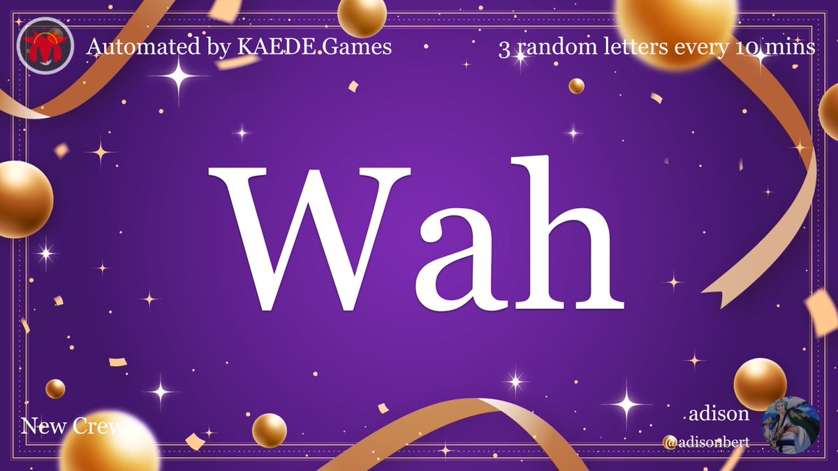 3letter_'s tweet image. Wah