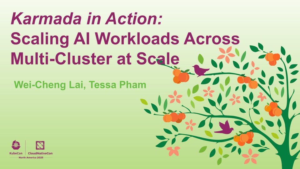 FelippeVelloso's tweet image. In today&apos;s #KubeCon #Maintainer track (3 PM EST), Tessa Pham &amp;amp; Wei-Cheng Lai join @CloudNativeFdn Ambassador @HongcaiRen to explore the practical strategies employed &amp;amp; key capabilities #Karmada has built to support multi-cluster #AI workloads
bloom.bg/47Zag3z
#opensource