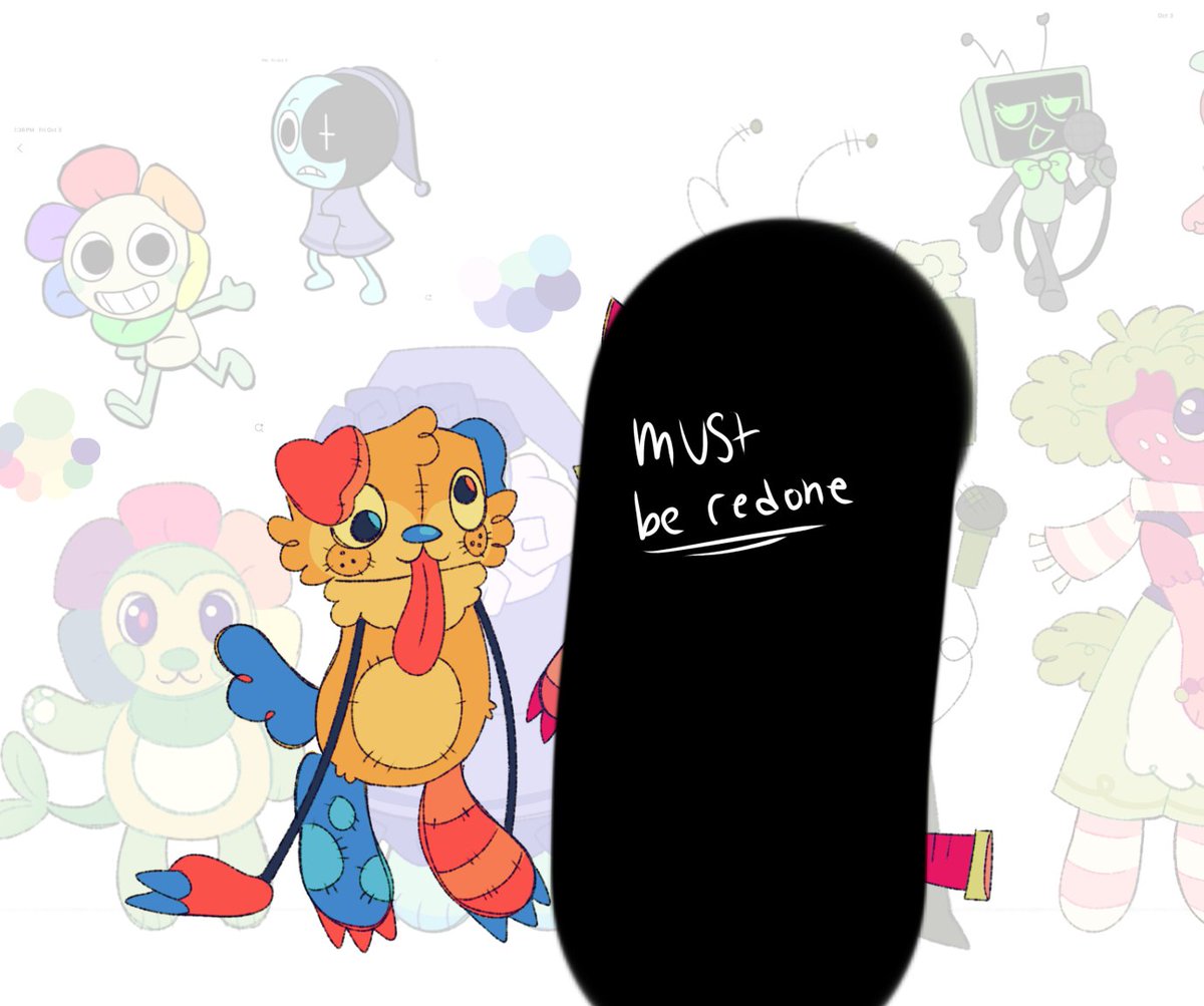 tishayurii's tweet image. HII i have been playing around with a goob design for a little while but i dont have one completely set in stone yet! heres an ugly doodle for ya anon!!! #dandysworld #goob