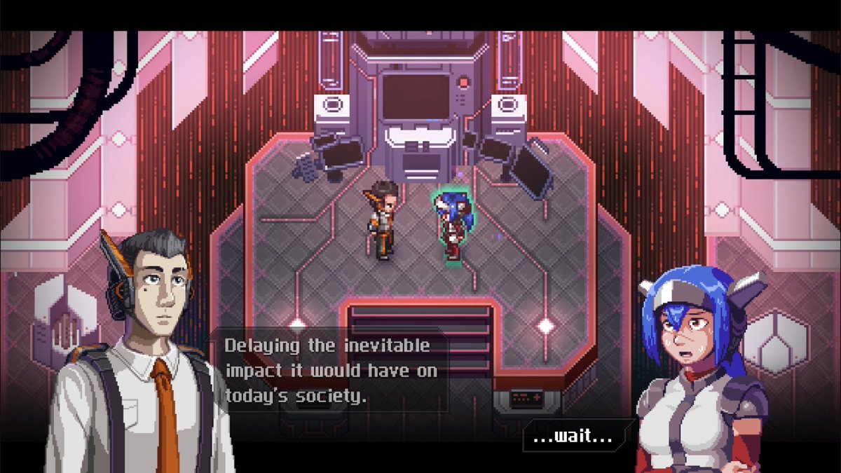 XMemor's tweet image. Sidwell is....confusing. like some of the stuff he says makes sense but you can&apos;t tell if it&apos;s really his motive or not

#CrossCode | #MemorXCrossCode