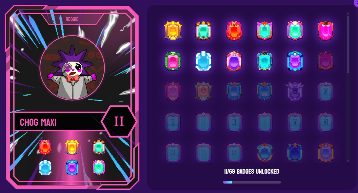 0x_reggie's tweet image. I am Chog Maxi! 11 badges from 69, not bad.

Chog Portal is live now! Check yours badges!

portal.chog.xyz