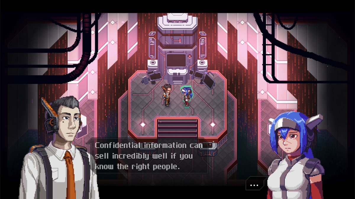 XMemor's tweet image. Sidwell is....confusing. like some of the stuff he says makes sense but you can&apos;t tell if it&apos;s really his motive or not

#CrossCode | #MemorXCrossCode