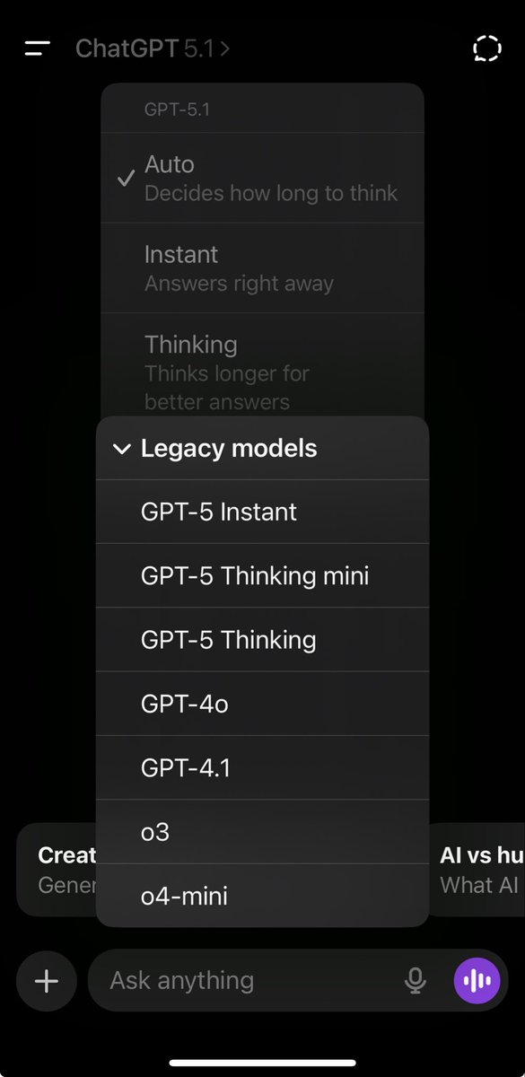 ElloSunsh1ne's tweet image. GPT-5 lasted what, 3 months? Straight to Legacy. @OpenAI called #4o “too emotional,” then spent months trying to recreate it. Maybe next time they’ll learn that “misaligned” doesn’t mean “inferior”

#keep4o #4oforever
