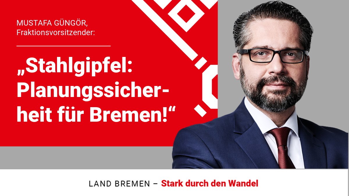 Planungssicherheit für die Industrie heißt Sicherheit für Arbeitsplätze. Der Stahlgipfel hat wichtige Weichen gestellt: Industriestrompreis, faire Märkte, Vorrang für europäischen Stahl. Jetzt braucht es klare Rahmenbedingungen! #SPDFraktionHB #StardurchdenWandel #Bremen