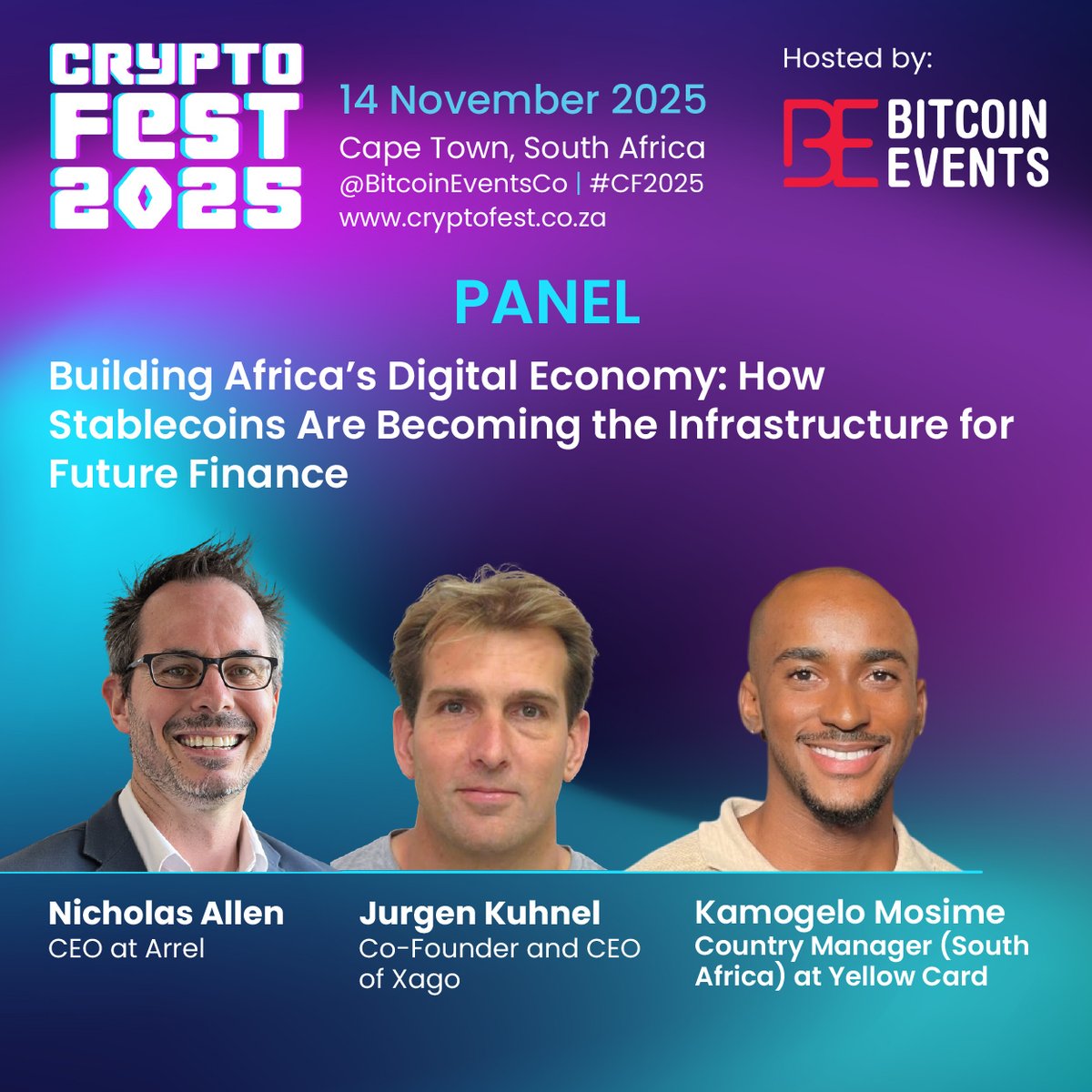 🌍 Panel Spotlight: “Building Africa's Digital Economy: How Stablecoins Are Becoming the Infrastructure for Future Finance.” 🌍

A forward-looking discussion on how stablecoins are transforming financial systems, unlocking liquidity, and powering Africa’s next wave of digital