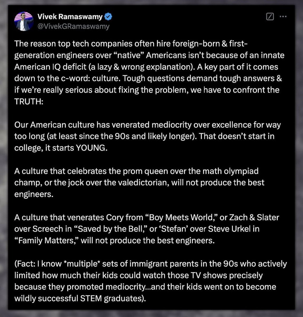 KaladinFree's tweet image. Vivek was right.