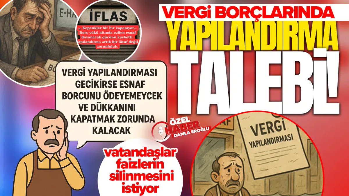 Vergi borçlarında yapılandırma talebi: Vatandaşlar faizlerin silinmesini istiyor
Yüksek enflasyon ve vergi oranları nedeniyle borçlarını ödemekte zorlanan vatandaşlar, 2026 öncesi vergi yapılandırması ve faizlerin silinmesini talep ediyor. ''Vergi Affı Bekleyenler'' grubu, sosyal