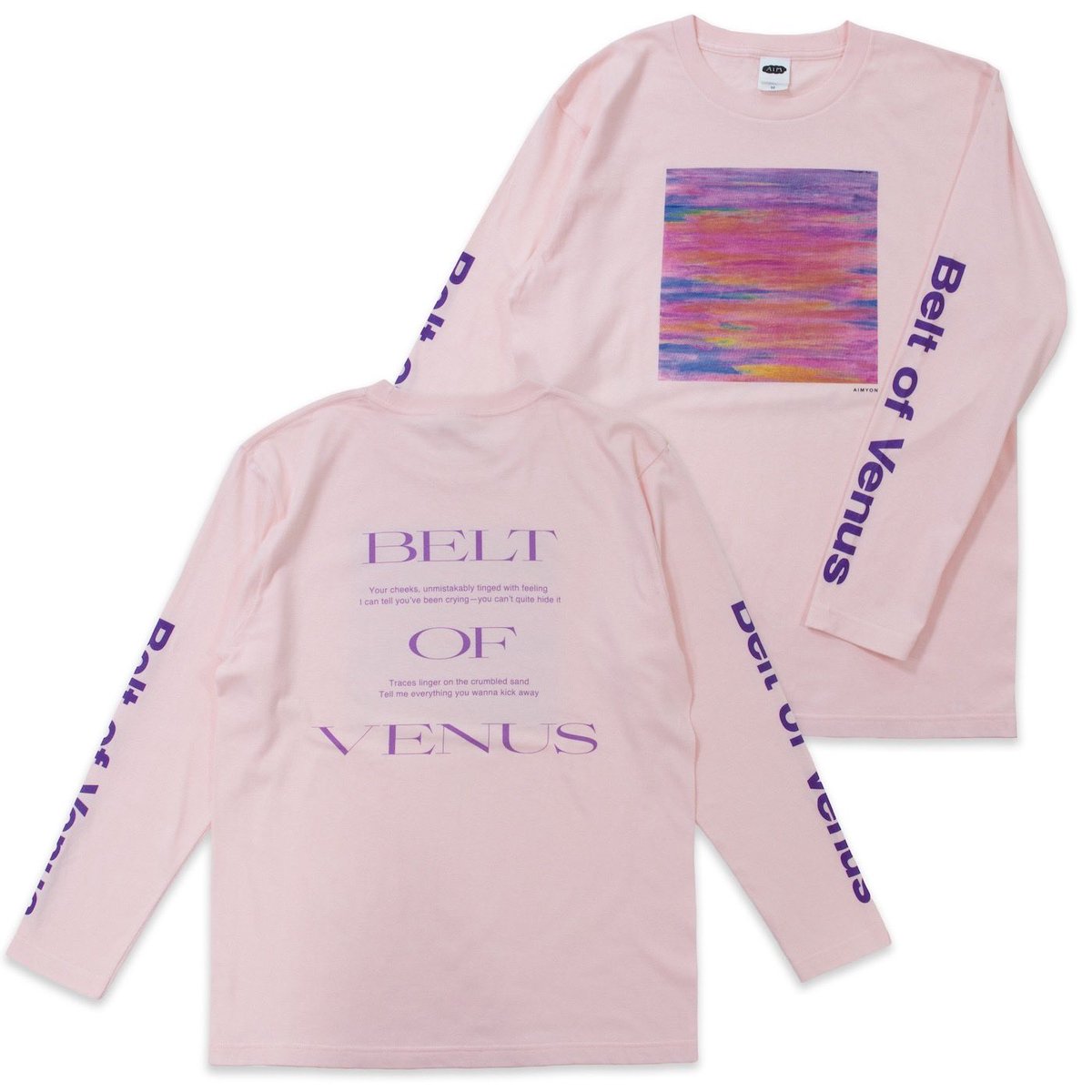 💜NEW GOODS 🩷

“Belt Of Venus 
Long-sleeve T-shirt”
(White/Pink)

あ・し・た 11/14(金)20時〜
AIM STOREにて受付します。
ぜひご予約ください。
store.plusmember.jp/aimyon/

#ビーナスベルト 
#11月14日は金曜日です