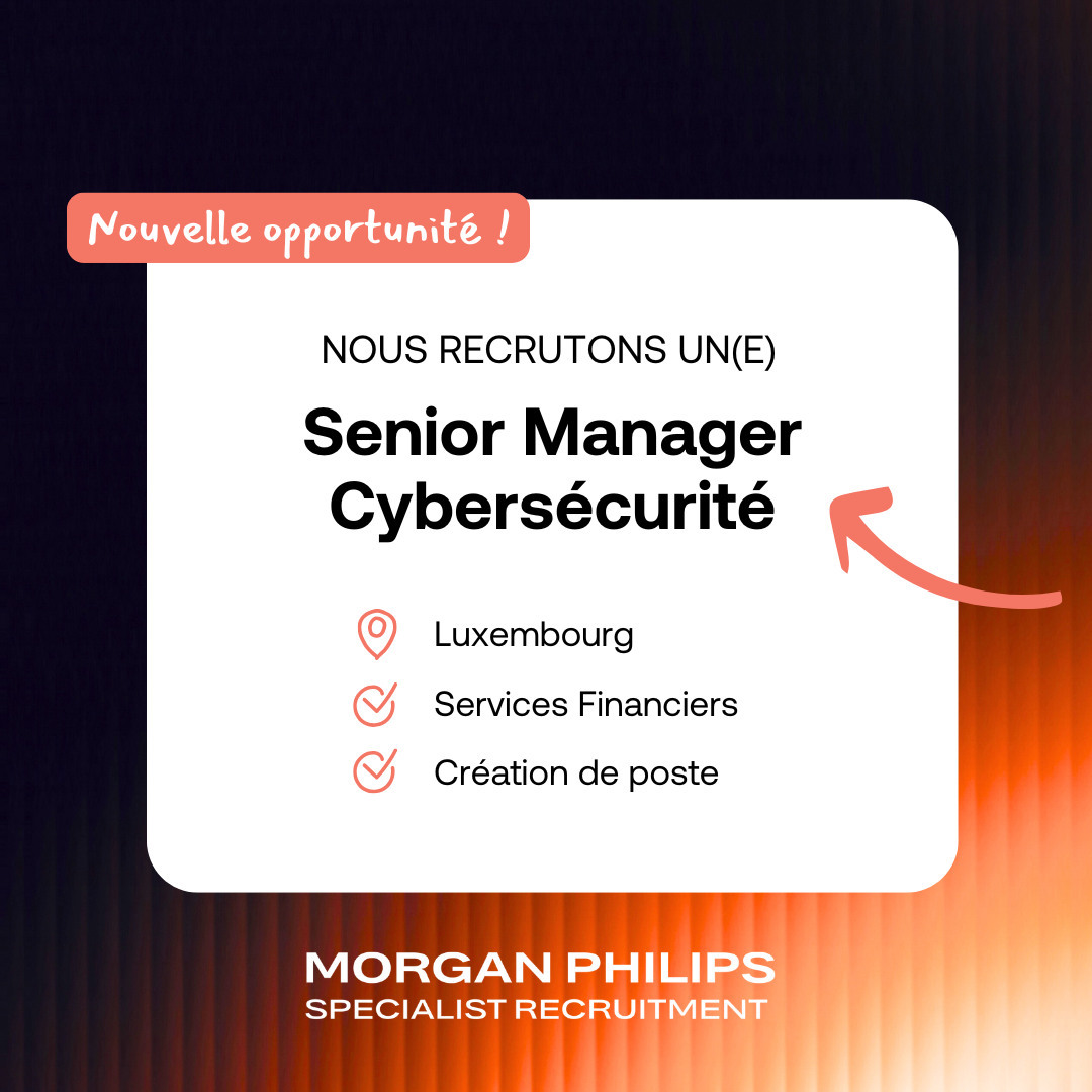 PascalTour's tweet image. Nous accompagnons un cabinet de conseil spécialisé en cybersécurité basé à Luxembourg, en forte croissance, qui recherche son futur Senior Manager Cybersécurité.

news.morganphilips.com/DVqtrr5VVkH8 

#MorganPhilips #SpecialistRecruitment #IT #Cybersécurité #Luxembourg